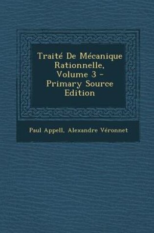 Cover of Traite de Mecanique Rationnelle, Volume 3