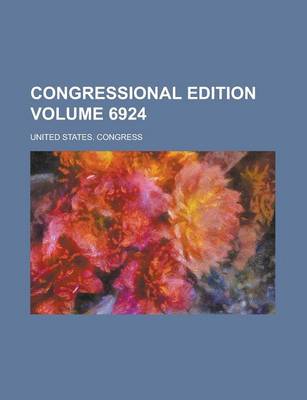 Book cover for Congressional Edition Volume 6924