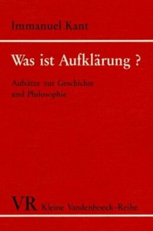 Cover of Was Ist Aufklarung