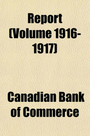 Cover of Report (Volume 1916-1917)