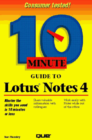 Cover of 10 Minute Guide to Lotus Notes