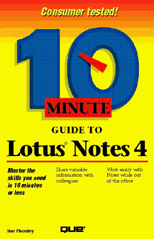 Book cover for 10 Minute Guide to Lotus Notes