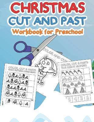 Book cover for Christmas Cut and Paste Workbook for Preschool