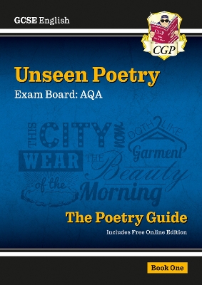 Cover of GCSE English AQA Unseen Poetry Guide - Book 1 includes Online Edition