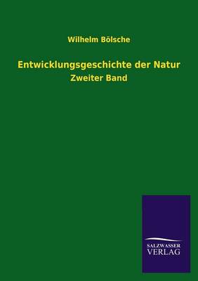 Book cover for Entwicklungsgeschichte Der Natur