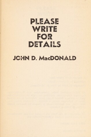 Cover of Please Write Details