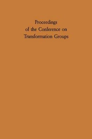 Cover of Proceedings of the Conference on Transformation Groups