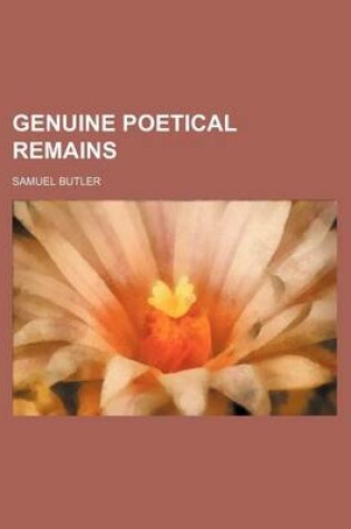 Cover of Genuine Poetical Remains