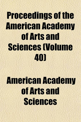 Book cover for Proceedings of the American Academy of Arts and Sciences Volume 6