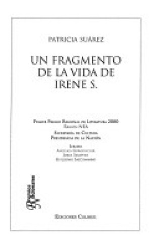 Cover of Un Fragmento de La Vida de Irene S.