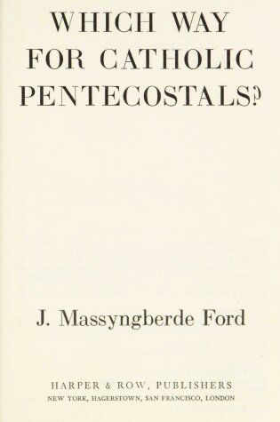 Cover of Which Way for Catholic Pentecostals?