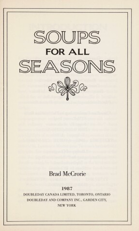 Book cover for Soups for All Seasons