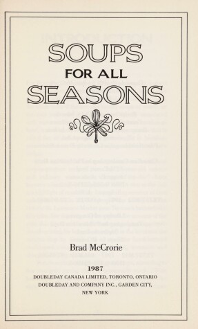 Cover of Soups for All Seasons