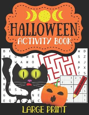 Book cover for Halloween Activity Book Large Print