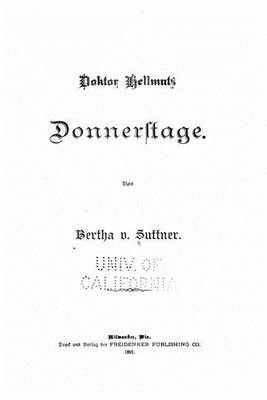 Book cover for Doktor Hellmuts Donnerstage