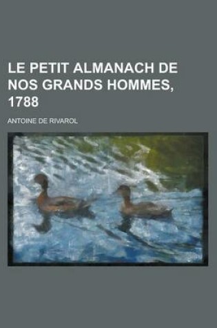 Cover of Le Petit Almanach de Nos Grands Hommes, 1788