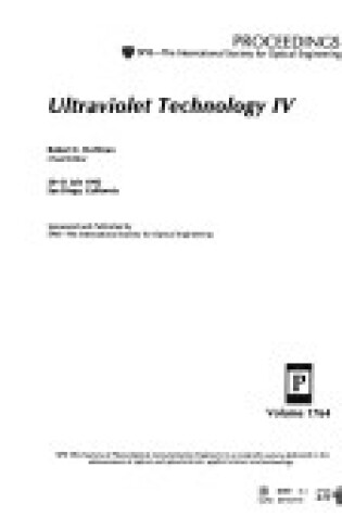 Cover of Ultraviolet Technology Iv