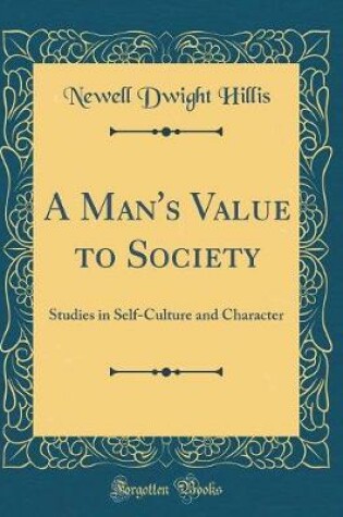 Cover of A Man's Value to Society