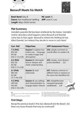 Cover of BC Grey B/3B Beowulf Meets His Match Guided Reading Card