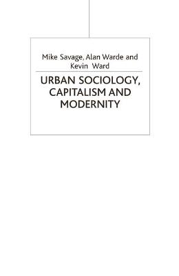 Cover of Urban Sociology, Capitalism and Modernity