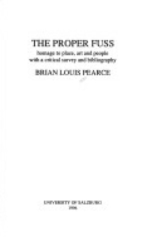 Cover of The Proper Fuss