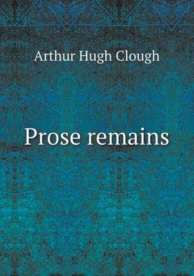 Book cover for Prose remains