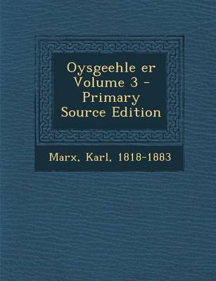 Book cover for Oysgeehle Er Volume 3