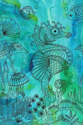 Cover of Bullet Journal Notebook Seahorse Drawing 2