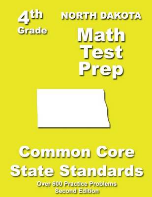 Book cover for North Dakota 4th Grade Math Test Prep