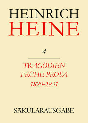 Book cover for Tragoedien / Fruehe Prosa 1820-1831