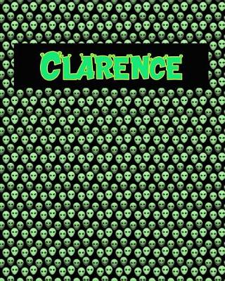 Book cover for 120 Page Handwriting Practice Book with Green Alien Cover Clarence