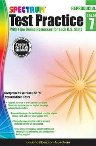 Cover of Spectrum Test Practice, Grade 7
