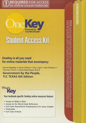 Book cover for OneKey CourseCompass, Student Access Kit, Government by the People