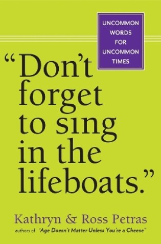Cover of Don't Forget To Sing In The Lifeboats (U.S edition)
