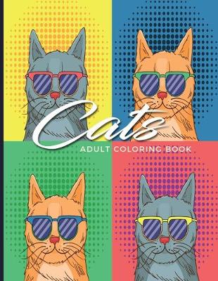 Book cover for Cats Adult Coloring Book