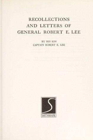 Cover of Recollections and Letters of Robert E. Lee