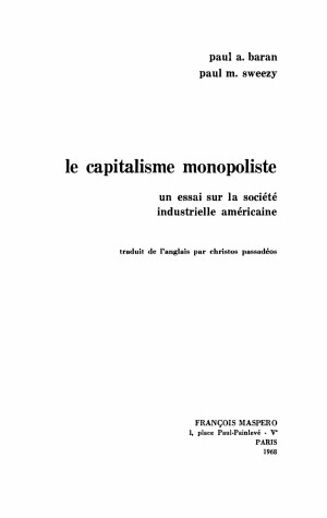 Cover of Monopoly Capital