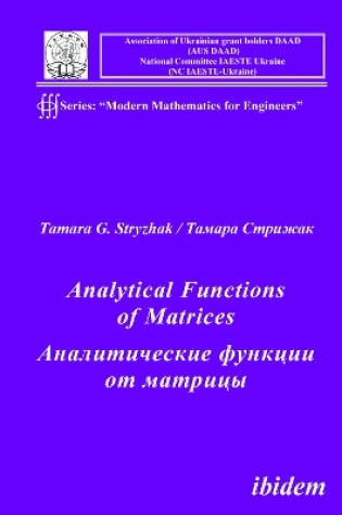 Cover of Analytical Functions of Matrices.