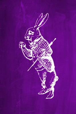 Cover of Alice in Wonderland Chalkboard Journal - White Rabbit (Purple)
