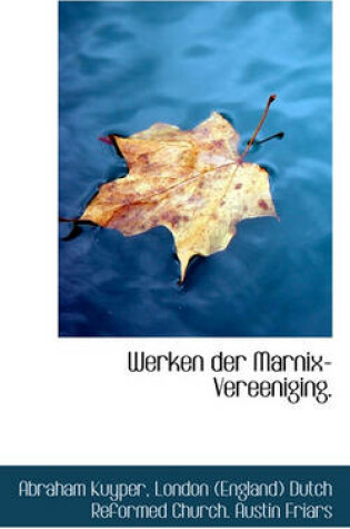 Cover of Werken Der Marnix-Vereeniging.