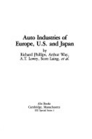 Cover of Auto Industries of Europe, U.S., and Japan