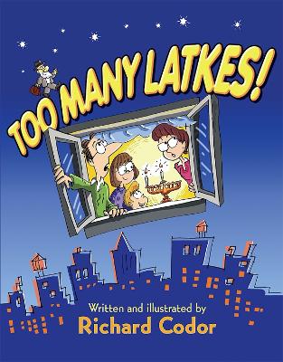 Book cover for Too Many Latkes