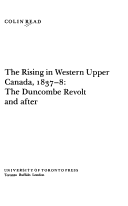 Book cover for Rising in Western Upper Canada, 1837-38