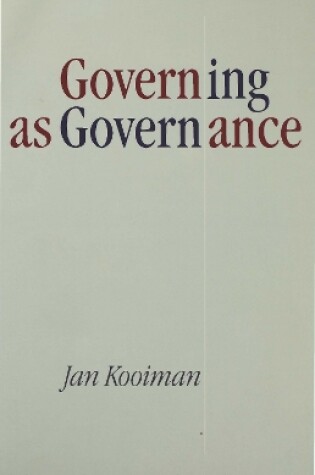 Cover of Governing as Governance