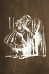 Book cover for Alice in Wonderland Chalkboard Journal - Alice and The Secret Door (Brown)