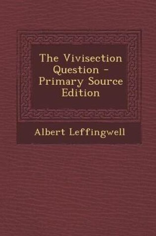 Cover of Vivisection Question