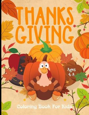 Book cover for Thanksgiving Coloring Books For Kids