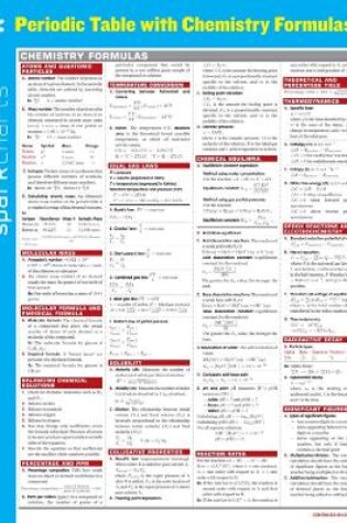 Cover of Periodic Table with Chemistry Formulas SparkCharts