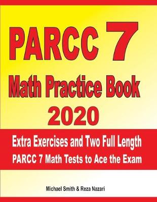 Book cover for PARCC 7 Math Practice Book 2020