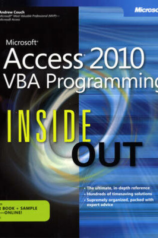 Cover of Microsoft Access 2010 VBA Programming Inside Out